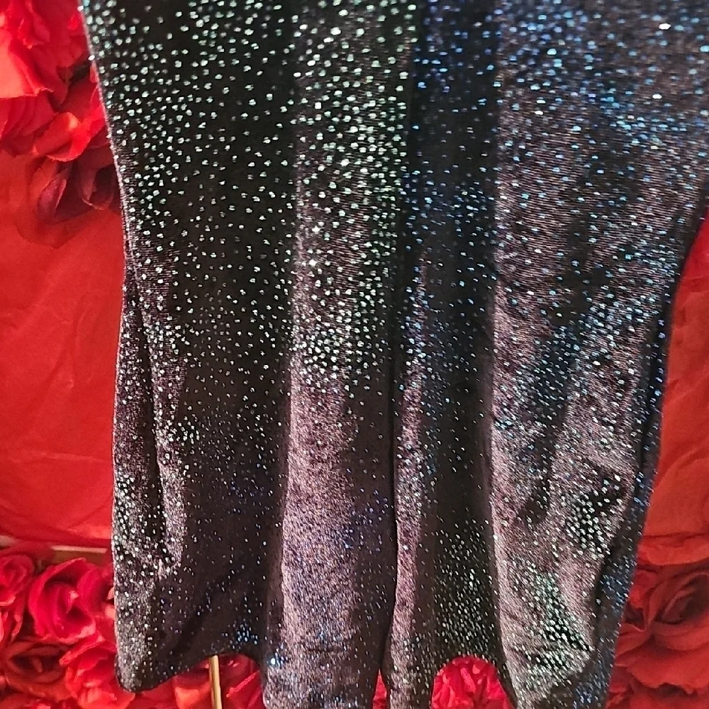 Danskin Sparkling Black and Blue Girls Leotard Size Small - Worn For Two Hours